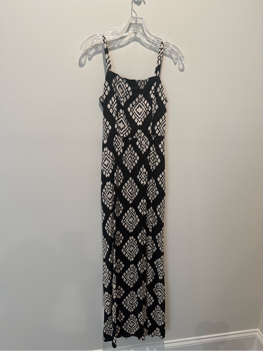 Lily Rose Black and White Geometric Maxi Dress